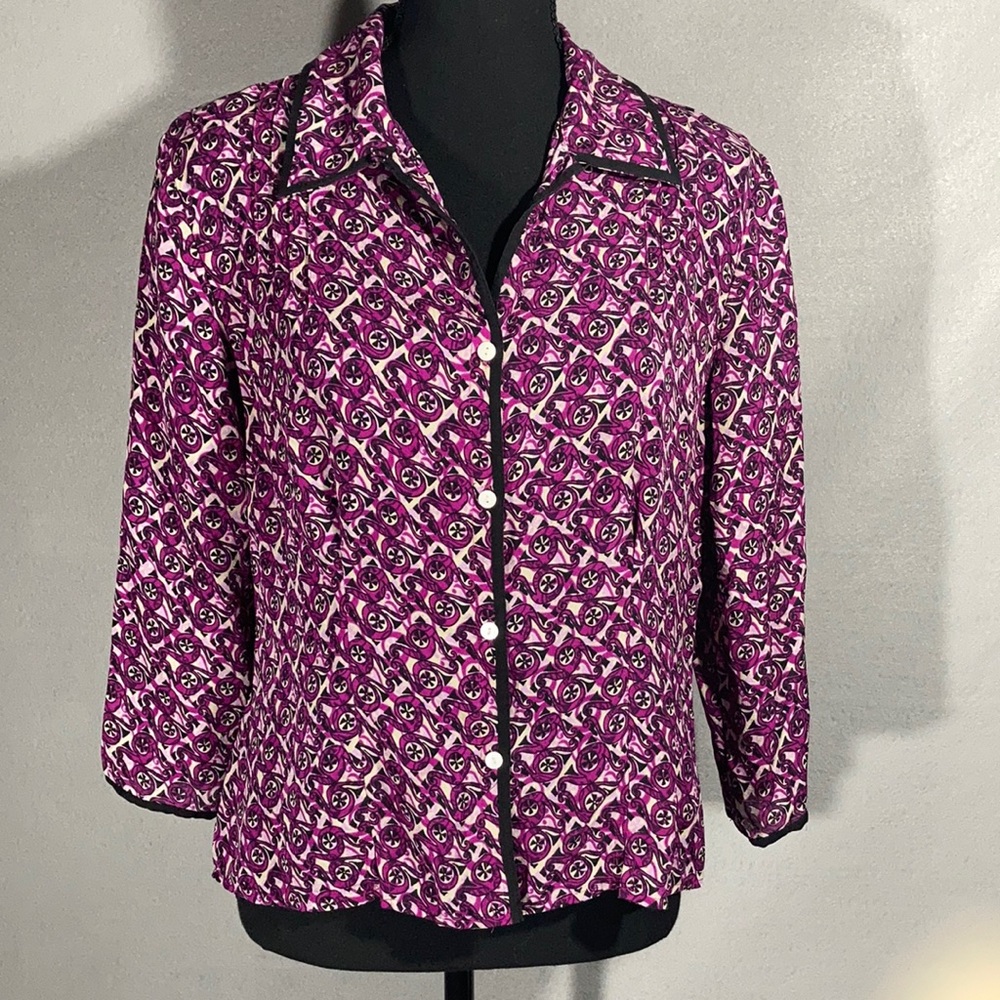 NWOT i.e. petite 100% silk blouse Sz LP